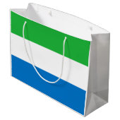 Sierra Leone Flag Große Geschenktüte (Rückseite Schrägansicht)