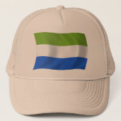 Sierra Leone Flag Hat Truckerkappe (Vorderseite)