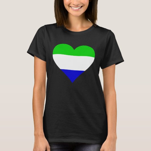 Sierra Leone Flag Heart Sierra Leone Gifts Love Si T-Shirt (Vorderseite)
