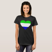 Sierra Leone Flag Heart Sierra Leone Gifts Love Si T-Shirt (Vorne ganz)