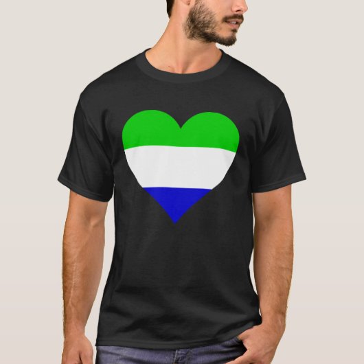 Sierra Leone Flag Heart Sierra Leone Gifts Love Si T-Shirt (Vorderseite)