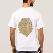 Sierra Leone Flag + Karte + Text T - Shirt (Rückseite)