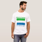 Sierra Leone Flag + Karte + Text T - Shirt (Vorne ganz)