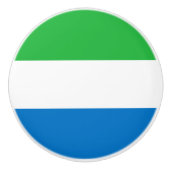Sierra Leone Flag Keramikknauf (Vorderseite)