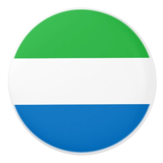 Sierra Leone Flag Keramikknauf (Vorderseite)