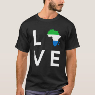 Sierra Leone Flag Liebe Afrika Kontinent für Sierr T-Shirt