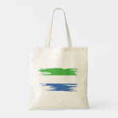 Sierra Leone Flag Pinselspitze Tragetasche (Rückseite)