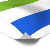 Sierra Leone Flag Poster Print (Ecke)