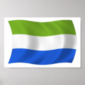 Sierra Leone Flag Poster Print (Vorne)