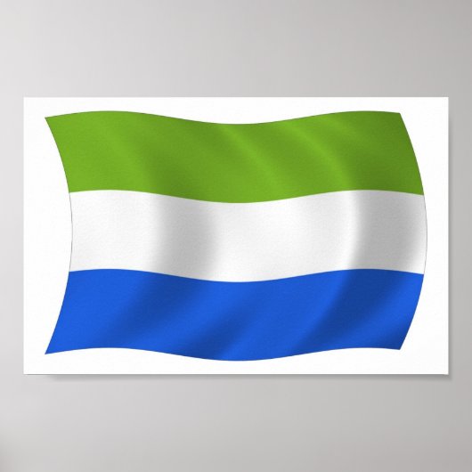 Sierra Leone Flag Poster Print (Vorne)