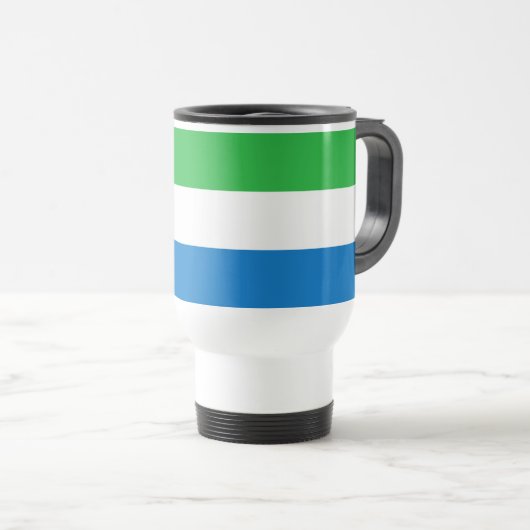 Sierra Leone Flag Reisebecher (VorderseiteRechts)