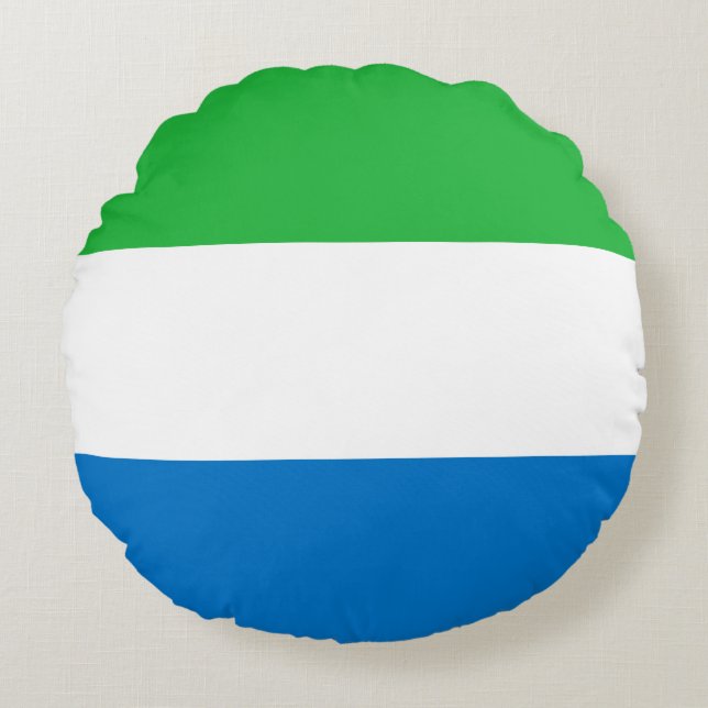 Sierra Leone Flag Rundes Kissen (Vorderseite)