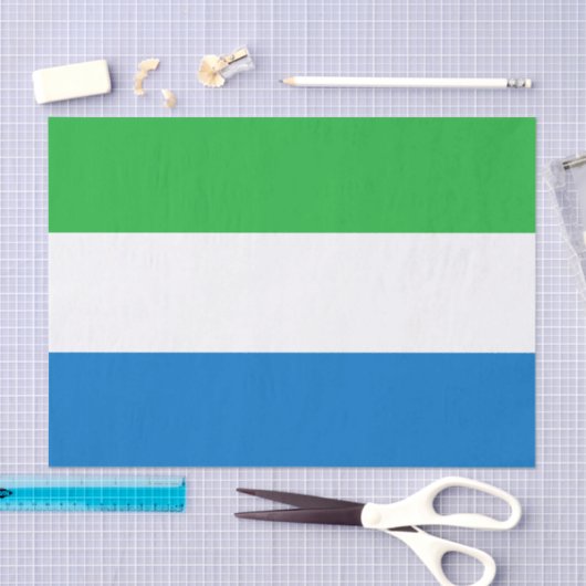 Sierra Leone Flag Seidenpapier (Handwerk)