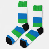 Sierra Leone Flag Socken (Linkes Detail)