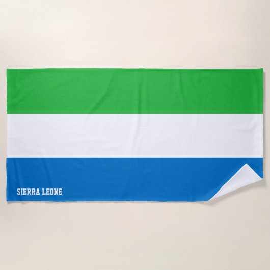 Sierra Leone Flag Splendid Patriotic Strandtuch (Vorderseite)