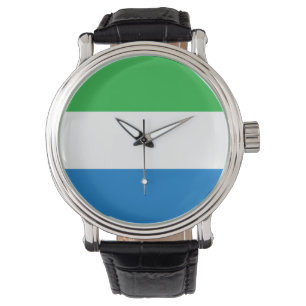 Sierra Leone-Flagge Armbanduhr
