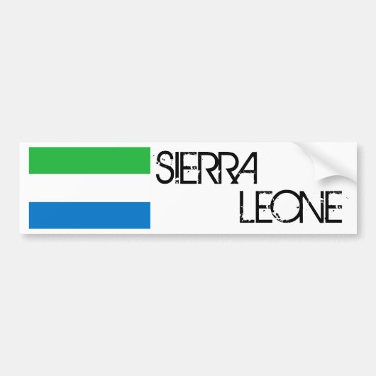 Sierra Leone-Flagge Autoaufkleber (Vorne)