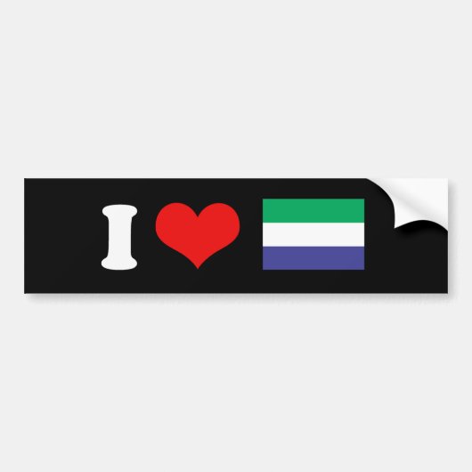 Sierra Leone-Flagge Autoaufkleber (Vorne)