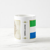 Sierra Leone Flagge + Karte Tasse (Mittel)