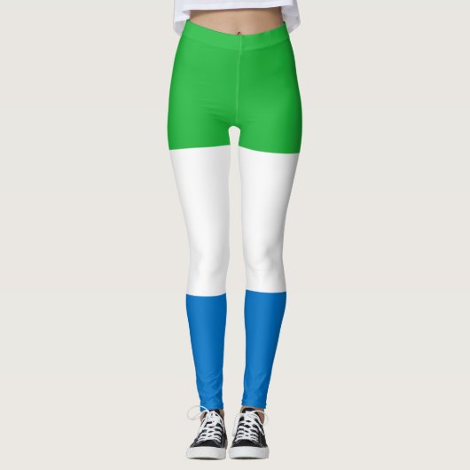 Sierra Leone-Flagge Leggings (Vorderseite)