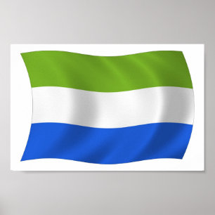 Sierra Leone Flagge Poster Druck