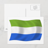 Sierra Leone Flagge Postkarte (Vorne/Hinten)