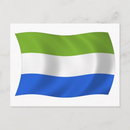 Sierra Leone Flagge Postkarte (Vorderseite)