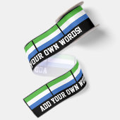 Sierra Leone-Flagge Satinband (Rückseite)