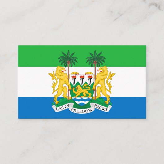 Sierra Leone - Flagge & Wappen Sierra Leones Visitenkarte (Vorderseite)