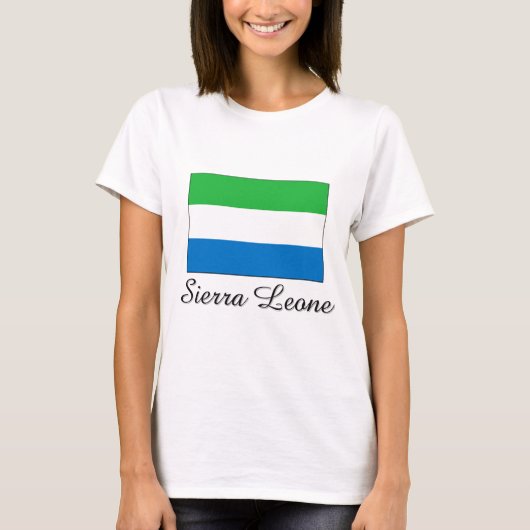 Sierra Leone-Flaggen-Entwurf T-Shirt (Vorderseite)