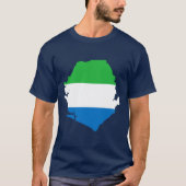 Sierra Leone-Flaggen-Karte T-Shirt (Vorderseite)