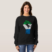 Sierra Leone Hand Fist Pride Sierra Leone Roots Sweatshirt (Vorne ganz)