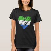 Sierra Leone Herz-Leone-Flagge Prix 1 T-Shirt (Vorderseite)