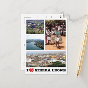 Sierra Leone - I Liebe - Postkarte