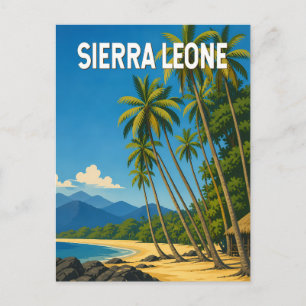 Sierra Leone Illustration Reise Kunst Vintage Postkarte