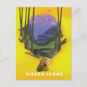 sierra leone illustrierte reiseplakat karte