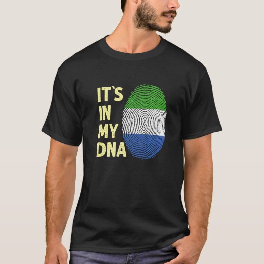 Sierra Leone in meiner DNA-Sierra-Leone-Flagge T-Shirt (Vorderseite)
