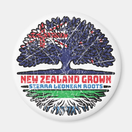 Sierra Leone Leone Neuseeland Neuseeland Magnet (Vorne)