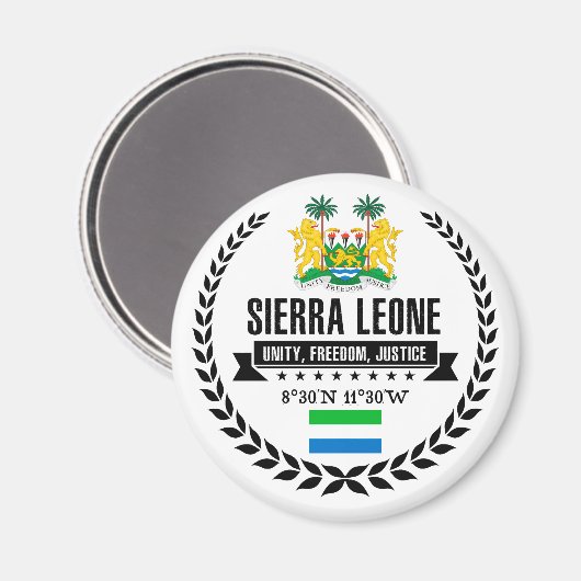 Sierra Leone Magnet (Vorderseite/Rückseite)