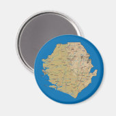 Sierra Leone Map Magnet (Vorderseite/Rückseite)