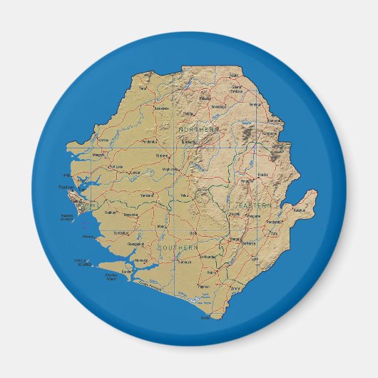 Sierra Leone Map Magnet (Vorne)