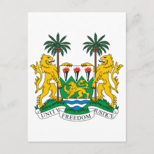 Sierra Leone Offizielle Wappen-Heraldry-Symbol Postkarte