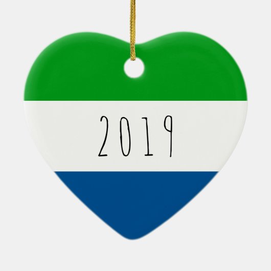 Sierra Leone | Personalisierte Weihnachtsfeier Keramik Ornament (Hinten)