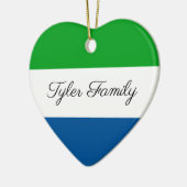 Sierra Leone | Personalisierte Weihnachtsfeier Keramik Ornament (Links)