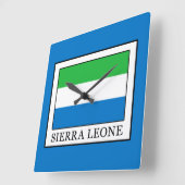 Sierra Leone Quadratische Wanduhr (Winkel)