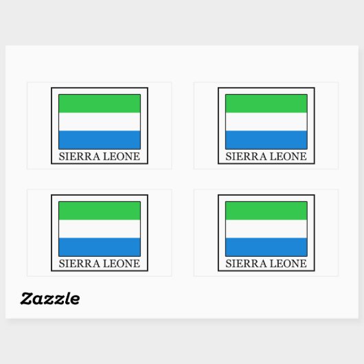 Sierra Leone Rechteckiger Aufkleber (Blatt)