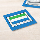 Sierra Leone Rechteckiger Pappuntersetzer (angewinkelt)