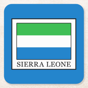 Sierra Leone Rechteckiger Pappuntersetzer