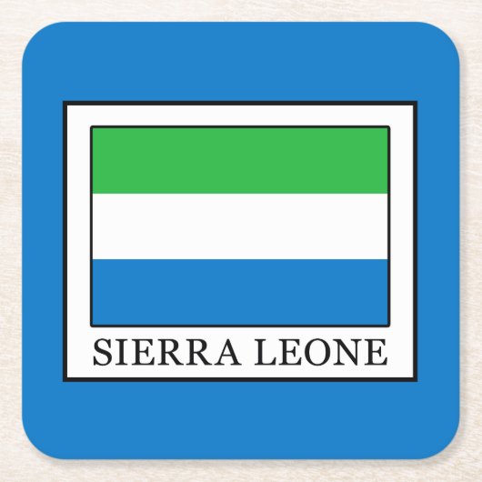 Sierra Leone Rechteckiger Pappuntersetzer (Vorderseite)