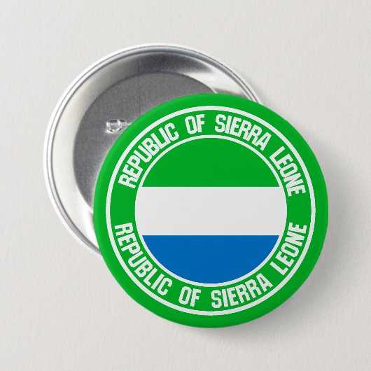 Sierra Leone Round Emblem Button (Vorne & Hinten)